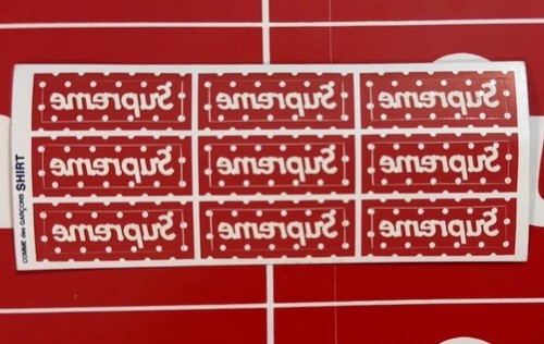 Adesivo supreme cdg comme - adesivo,